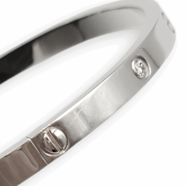 Love 16, 6 Diamonds Bracelet in White Gold - Image 4