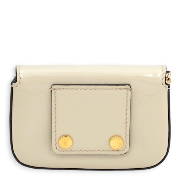 Nano Baguette Belt bag Cream Charm in Patent Leather, Gold hardware - Image 3