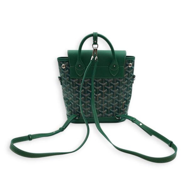 Sac A Dos Alphin Mini 2 Backpack Green Backpack in Goyardine Canvas, Silver hardware - Image 8