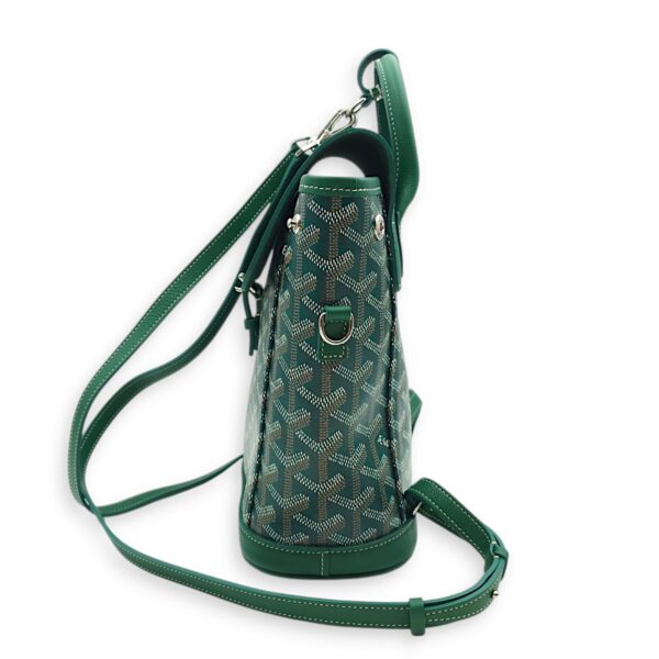 Sac A Dos Alphin Mini 2 Backpack Green Backpack in Goyardine Canvas, Silver hardware - Image 4
