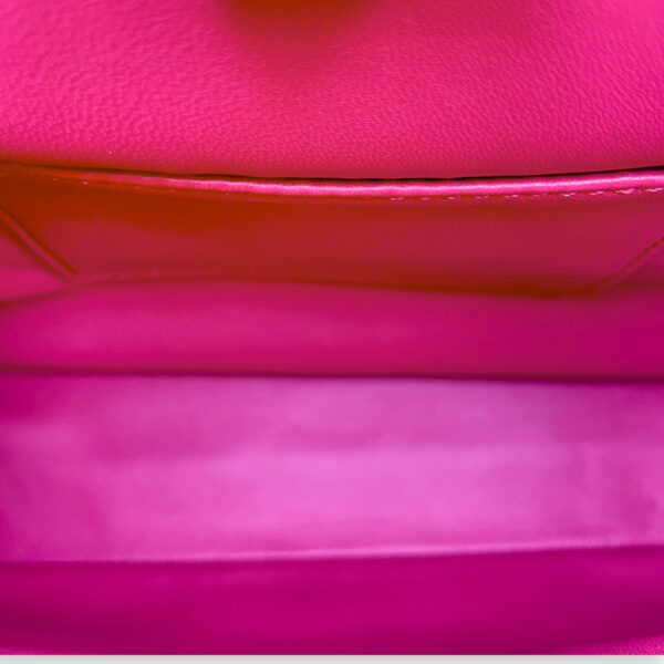 Peekaboo Mini Pink Crossbody Bag in Ostrich, Gold hardware - Image 7