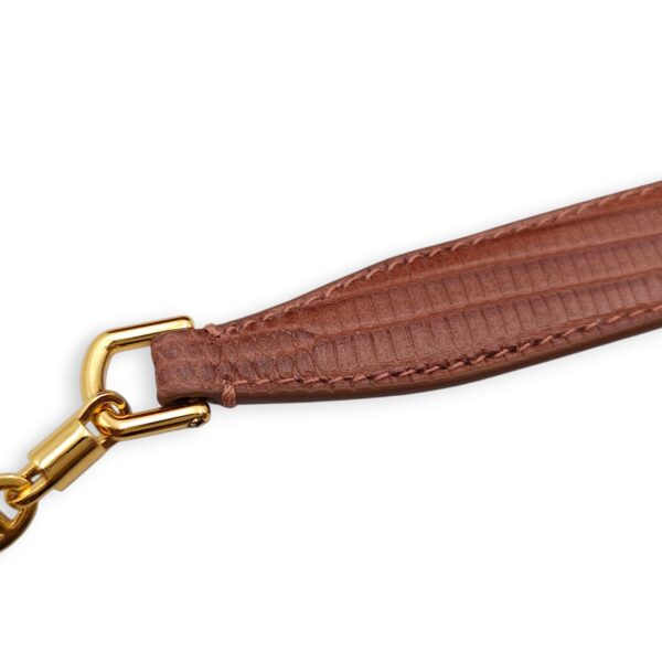 Extra Pocket L19 Beige Shoulder Bag in Lizard Varanus Niloticus, Gold hardware - Image 15