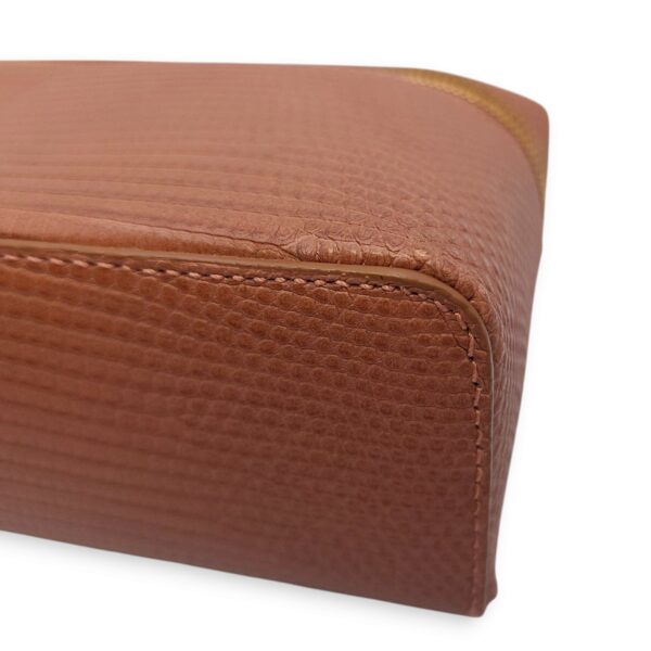 Extra Pocket L19 Beige Shoulder Bag in Lizard Varanus Niloticus, Gold hardware - Image 11