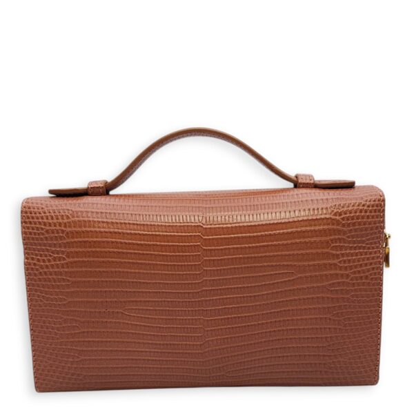 Extra Pocket L19 Beige Shoulder Bag in Lizard Varanus Niloticus, Gold hardware - Image 5