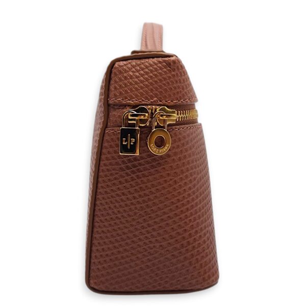 Extra Pocket L19 Beige Shoulder Bag in Lizard Varanus Niloticus, Gold hardware - Image 6
