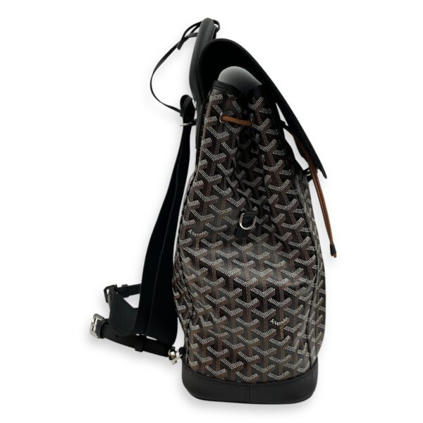 Sac Alphin Backpack MM Black Backpack in Goyardine canvas, calf, Silver hardware - Image 4
