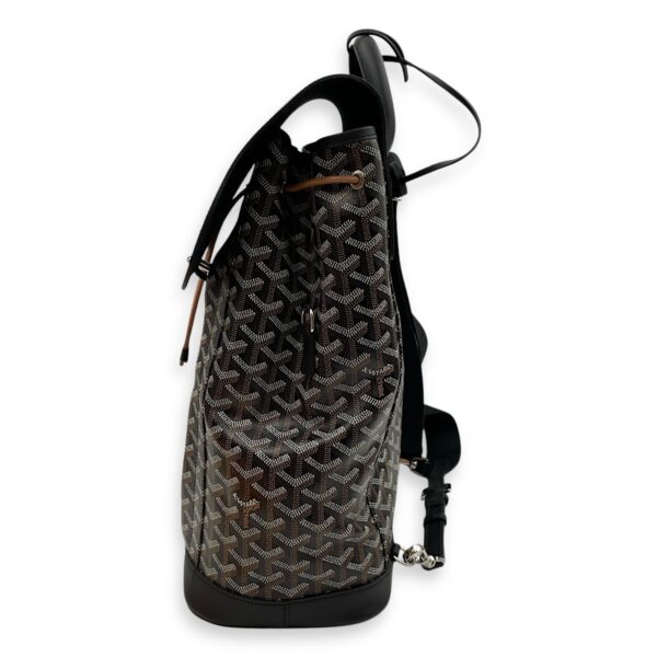 Sac Alphin Backpack MM Black Backpack in Goyardine canvas, calf, Silver hardware - Image 5