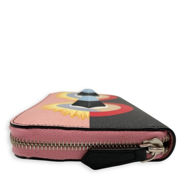 Monster Round Pink Long Wallet in Calfskin, Silver hardware - Image 4