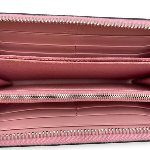 Monster Round Pink Long Wallet in Calfskin, Silver hardware - Image 6