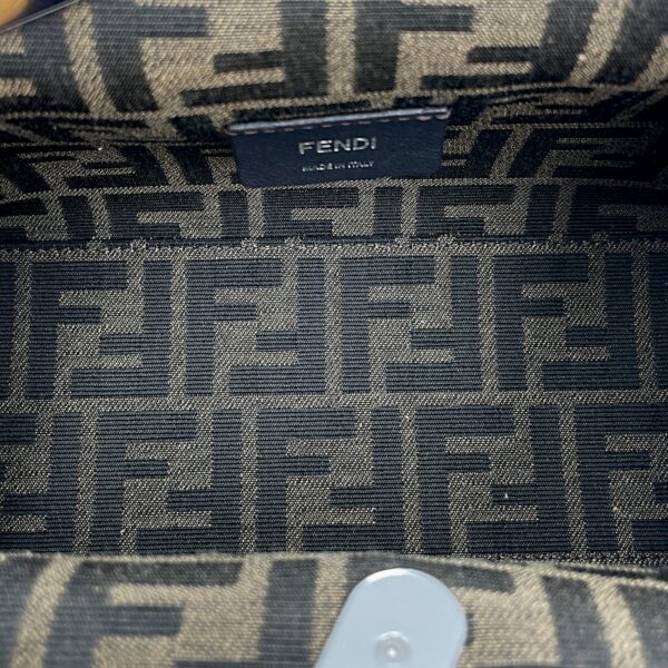First Grey Shoulder Bag in Python Embossed Calfskin, Silver hardware - Image 7