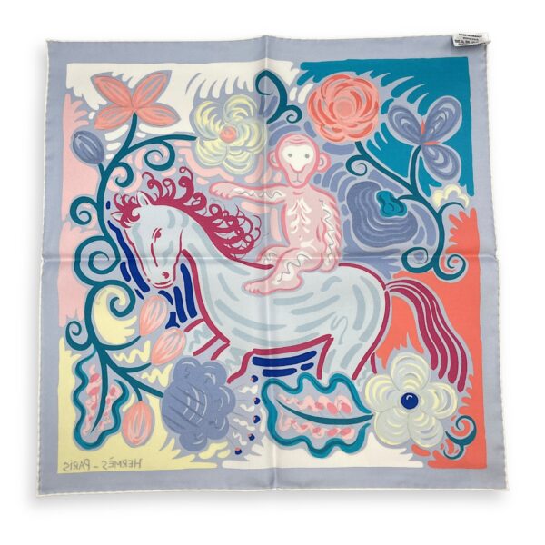 Le Cheval De Kazumi 45 Blue/Multi-Color Scarf - Image 3