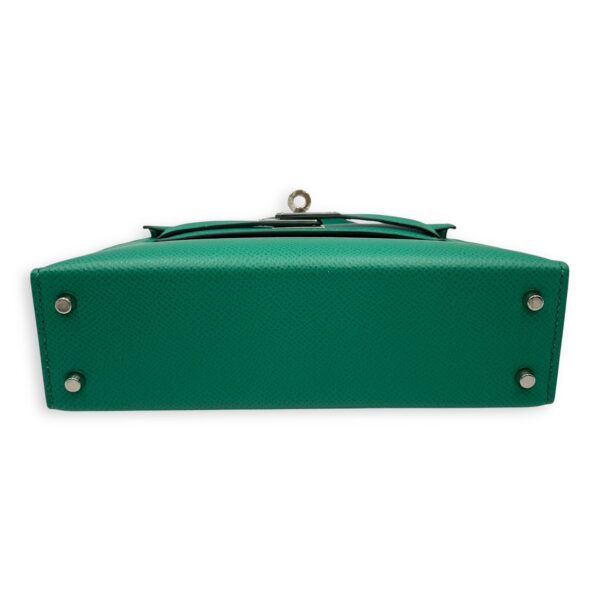 Sellier Kelly 20 Vert Jade in Epsom, Palladium hardware - Image 6