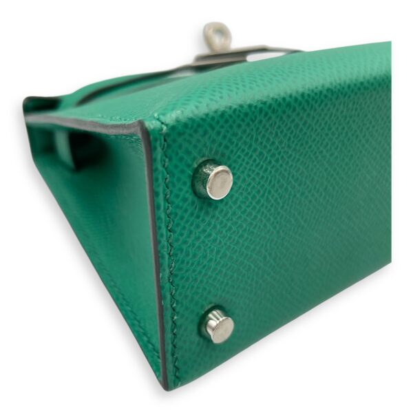 Sellier Kelly 20 Vert Jade in Epsom, Palladium hardware - Image 8