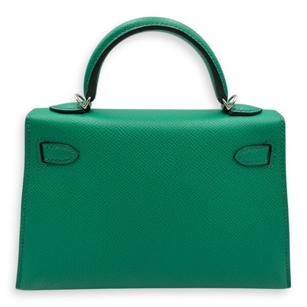 Sellier Kelly 20 Vert Jade in Epsom, Palladium hardware - Image 3