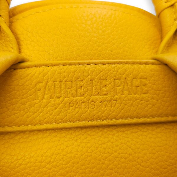 Monogram Back Up 21 Yellow Backpack in Calfskin, Gold hardware - Image 4