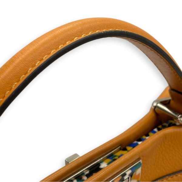 Peekaboo Medium Yellow Shoulder Bag in Calfskin, Silver hardware - Image 15