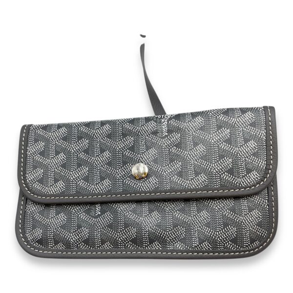 Saint Louis Printed PM Grey Shoulder Bag in Canvas, Silver hardware - Image 12