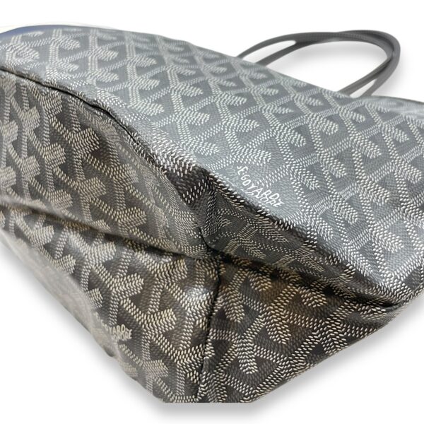 Saint Louis Printed PM Grey Shoulder Bag in Canvas, Silver hardware - Image 9