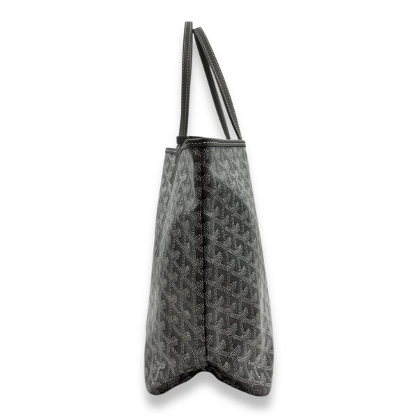 Saint Louis Printed PM Grey Shoulder Bag in Canvas, Silver hardware - Image 4