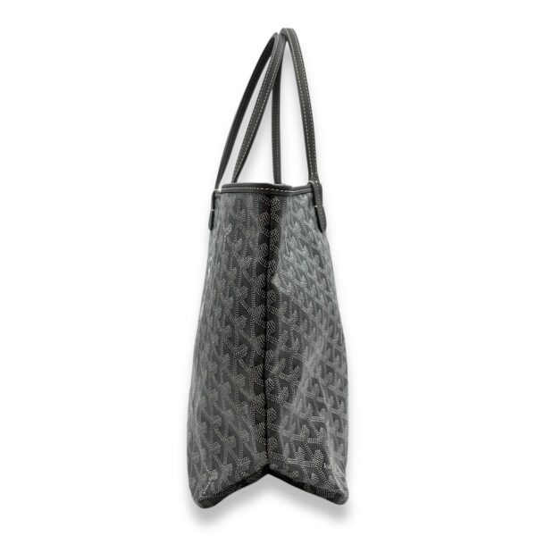 Saint Louis Printed PM Grey Shoulder Bag in Canvas, Silver hardware - Image 5