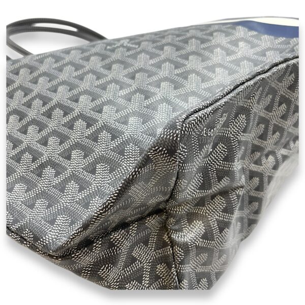 Saint Louis Printed PM Grey Shoulder Bag in Canvas, Silver hardware - Image 8