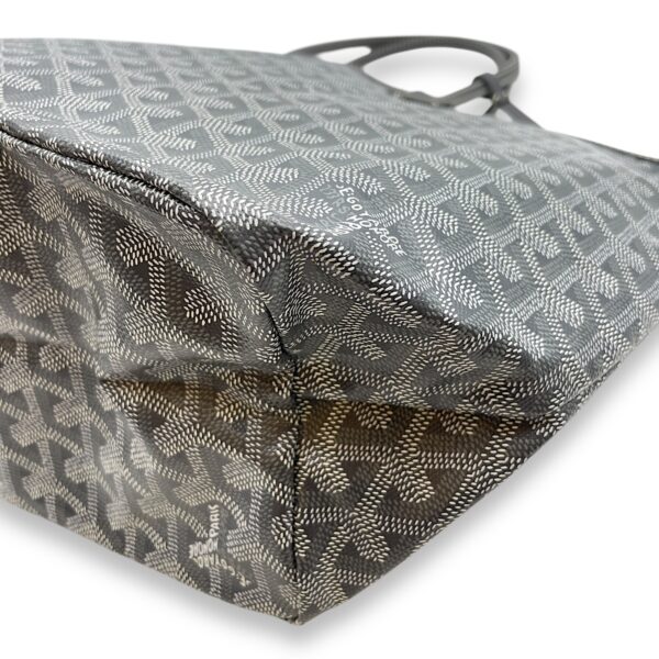 Saint Louis Printed PM Grey Shoulder Bag in Canvas, Silver hardware - Image 11