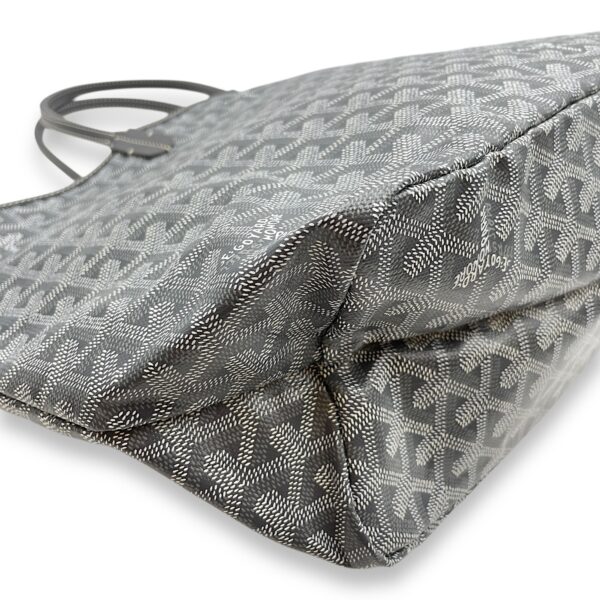 Saint Louis Printed PM Grey Shoulder Bag in Canvas, Silver hardware - Image 10