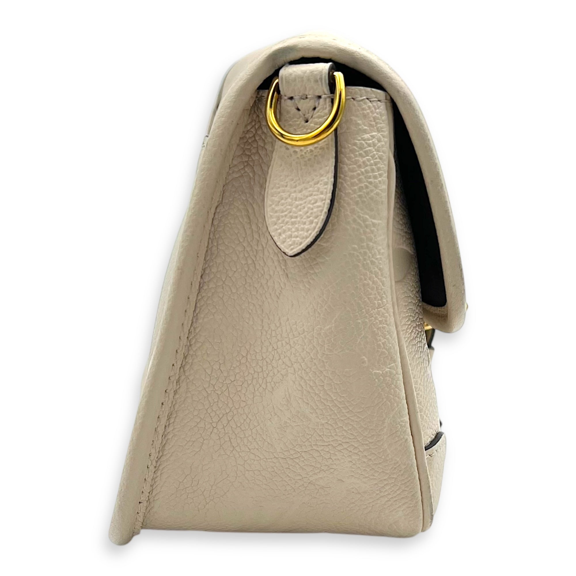 Diane Crossbody Bag Beige in Empreinte Leather, Gold hardware - Image 4