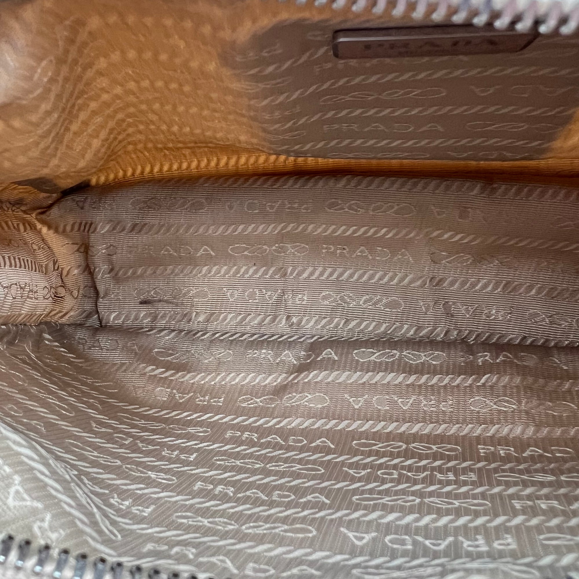 Re-Edition 2005 Shoulder Bag Beige in Re-Nylon, Silver hardware - Image 12