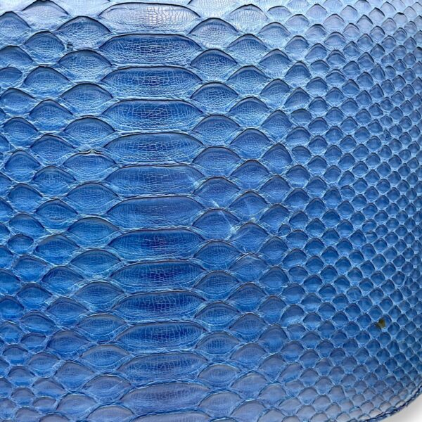 Box Medium Cobalt Shoulder Bag in Python Leather, Gold hardware - Image 10