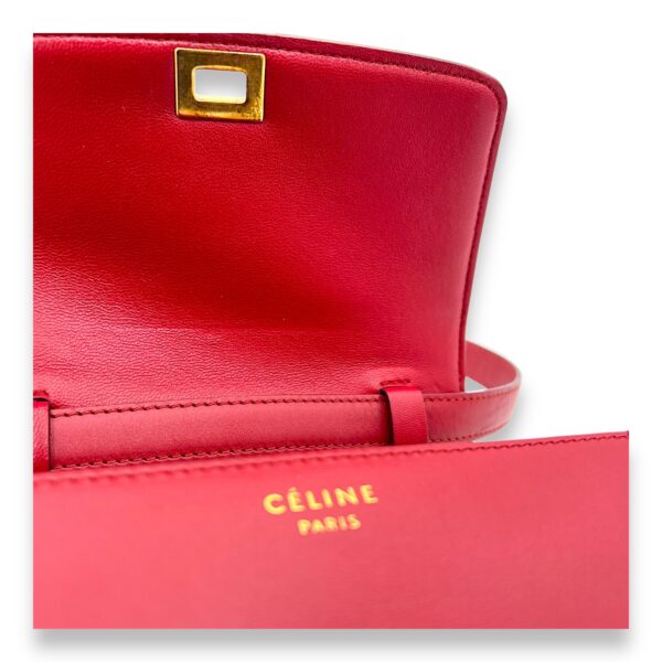 Box Small Red Shoulder Bag in Calfskin, Gold hardware - Image 10