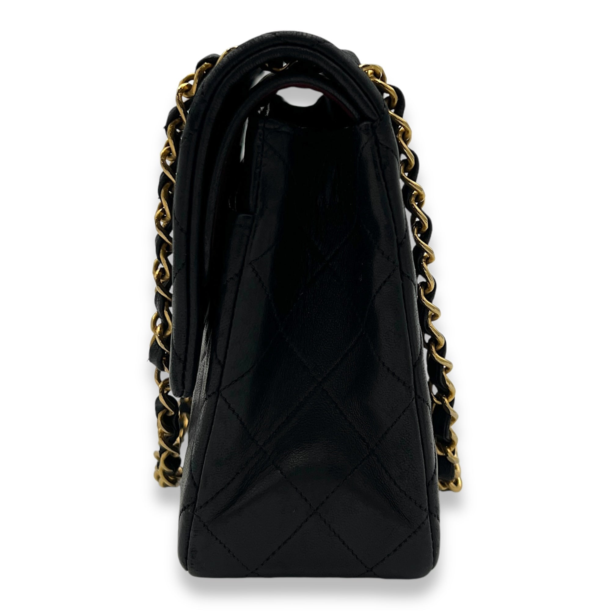 Classic Shoulder Bag Medium Black in Lambskin, Gold hardware - Image 5