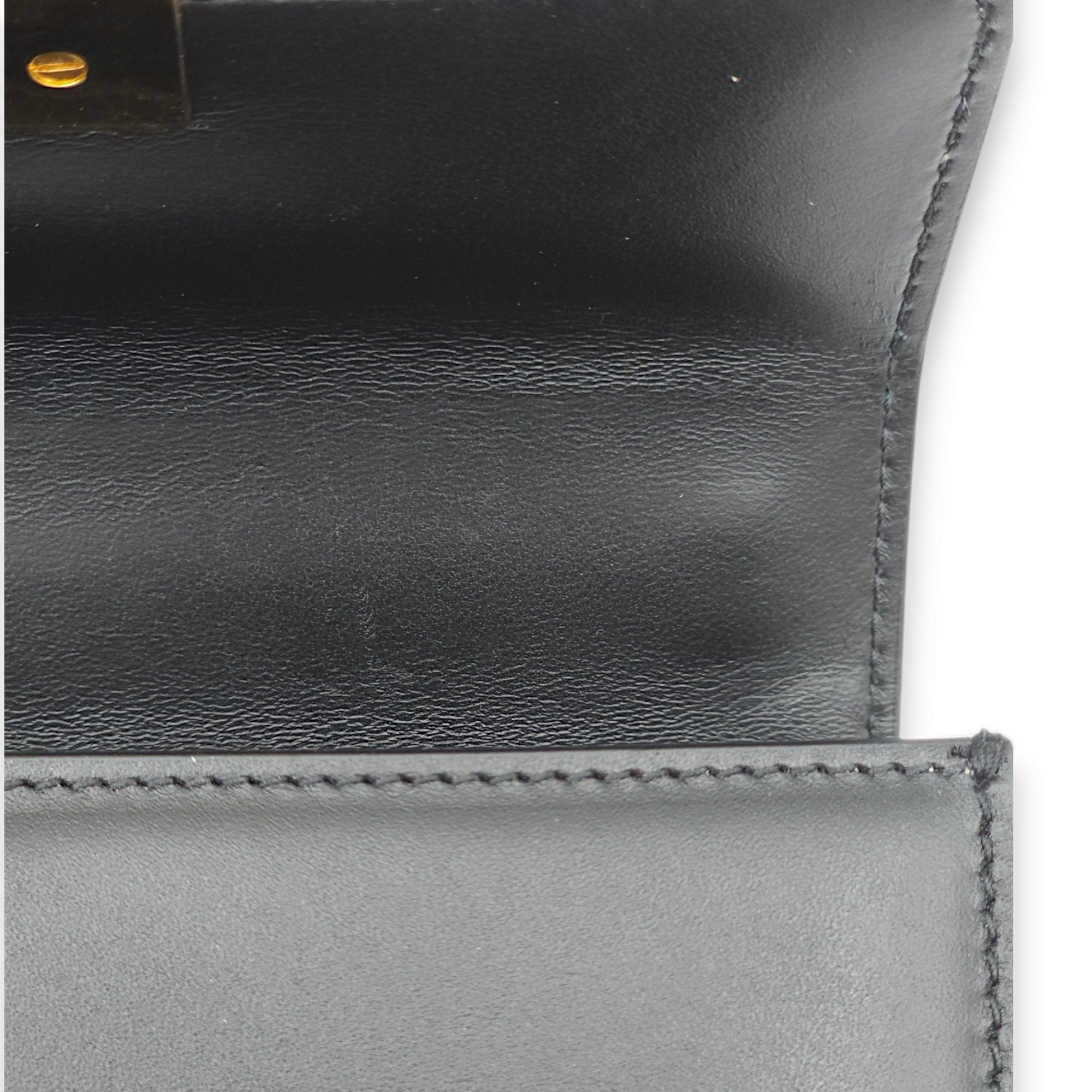 30 Montaigne Micro Black Crossbody Bag in Calfskin, Gold hardware - Image 6