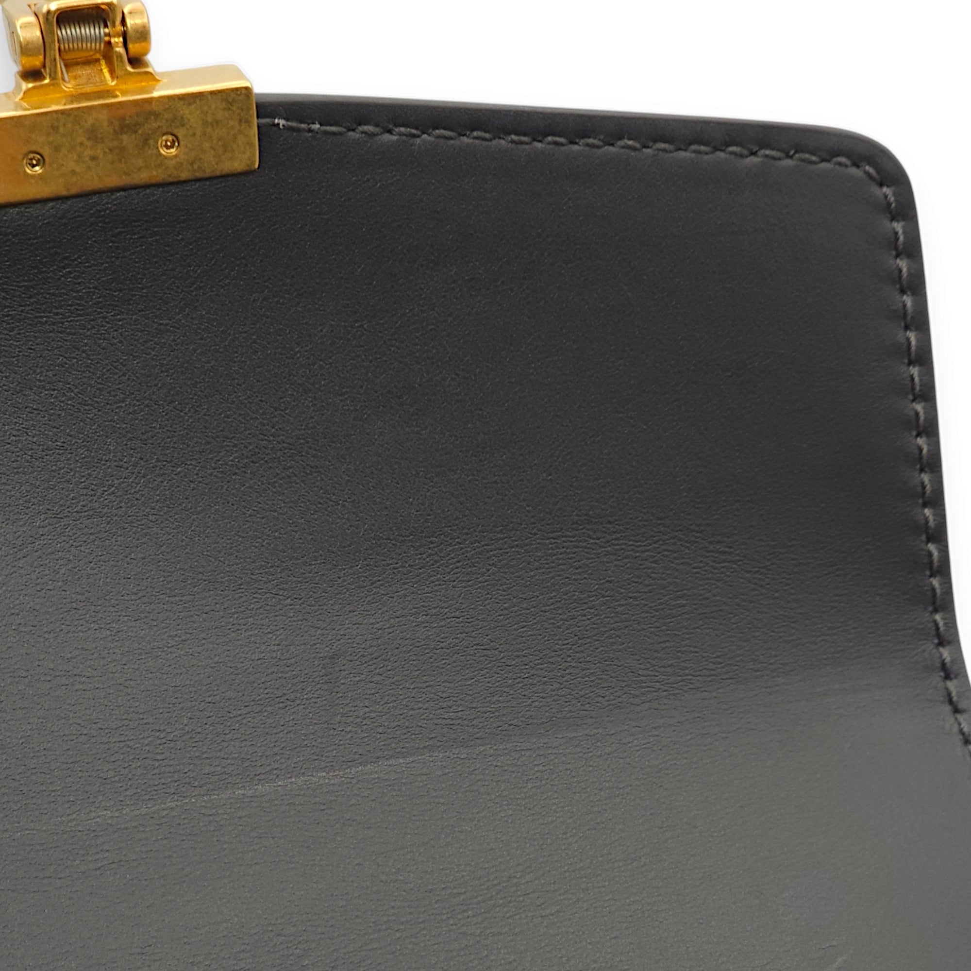 Dioraddict Square Flap Black Shoulder Bag in Calfskin, Gold hardware - Image 12