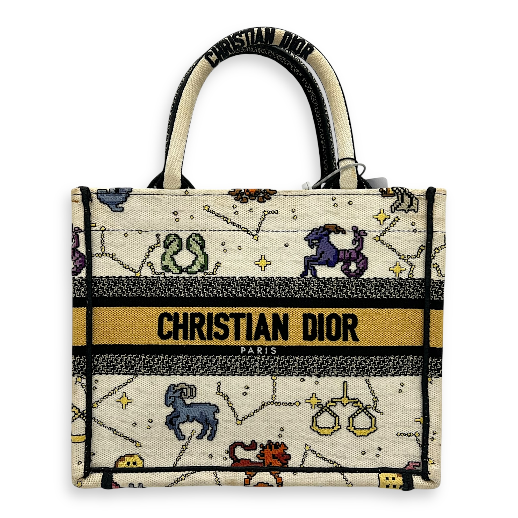 Book Tote Small White Tote Bag in Canvas