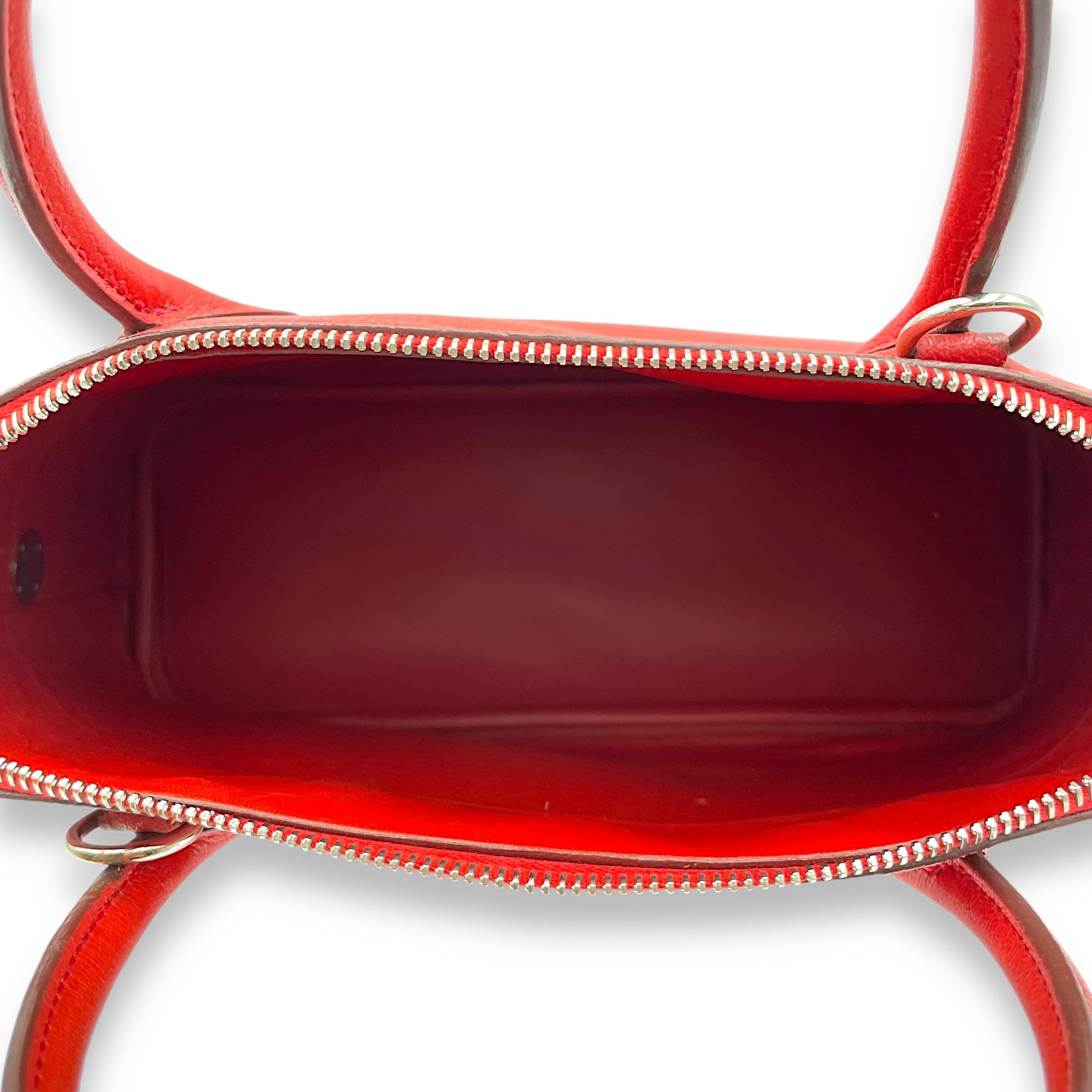 Bolide Rouge Vif in Chevre Leather, Palladium hardware - Image 7