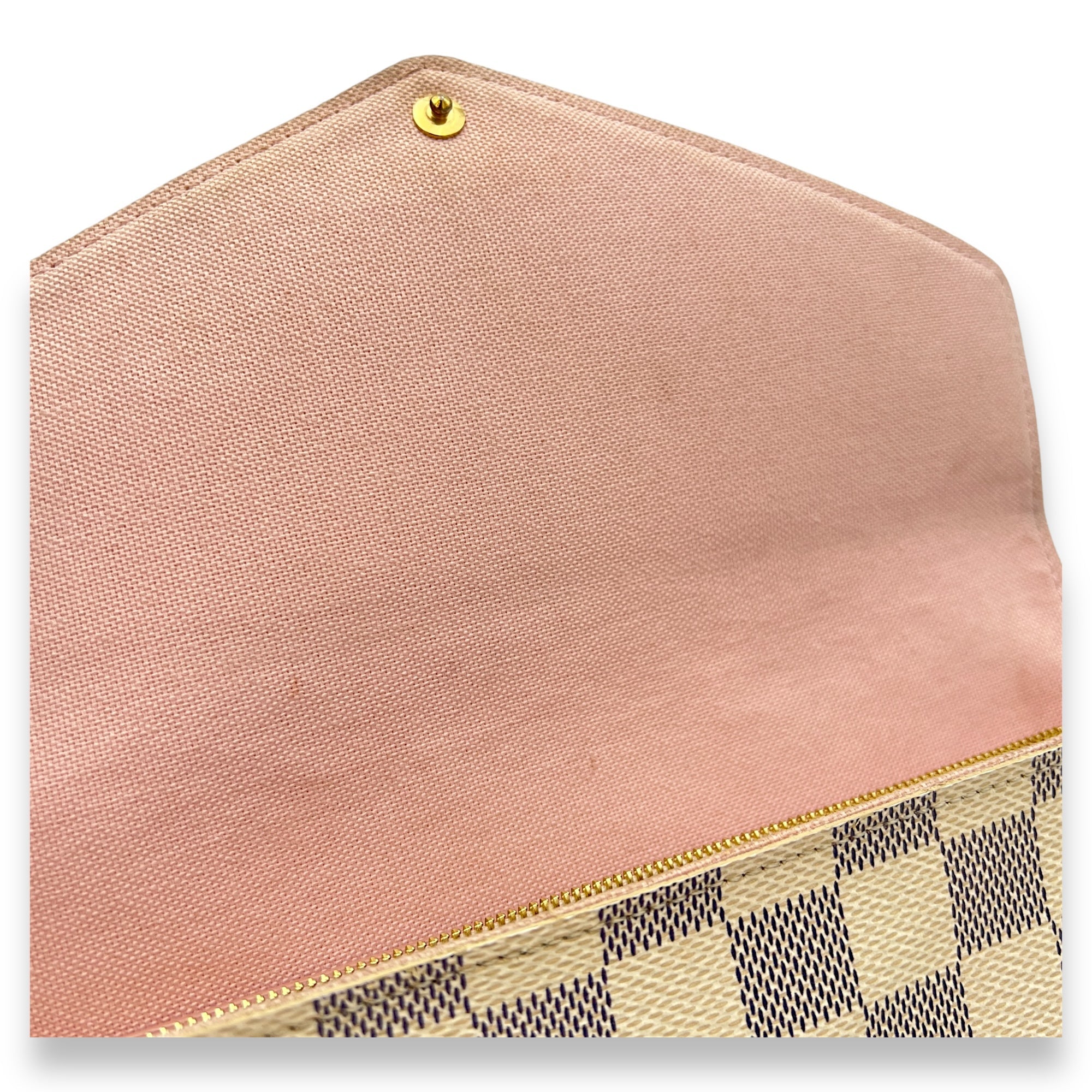 Felicie Damier Azur Wallet On Chain in Coated Canvas, Gold hardware - Image 8