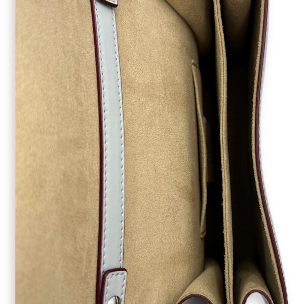 Kan I Small Crossbody bag in Calfskin, Silver Hardware - Image 16