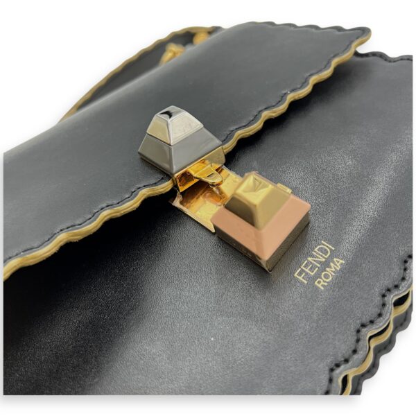Kan I Small Crossbody bag in Calfskin, Light Gold Hardware - Image 12