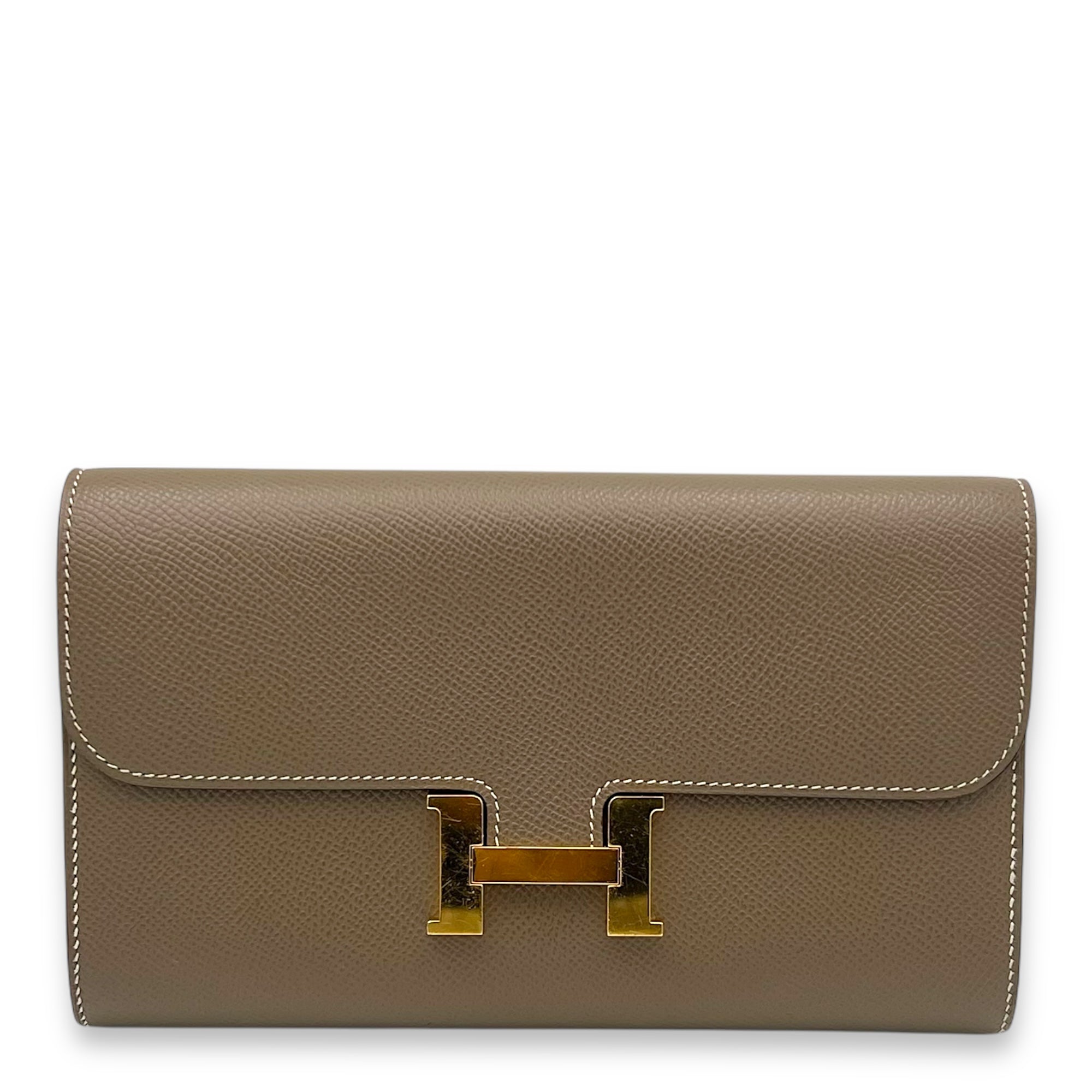 Constance On The Go Etoupe in Epsom, Gold hardware