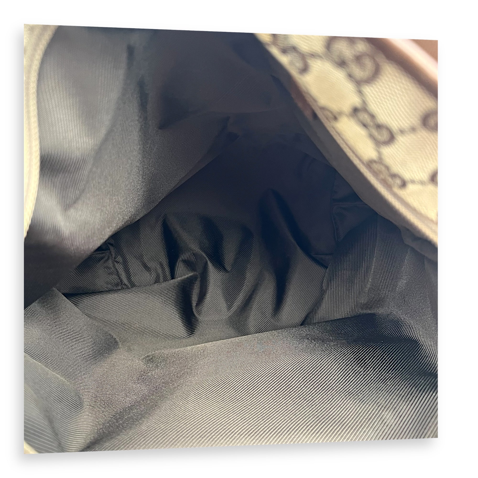 Vintage Tote Bag Brown in Coated Canvas, Silver hardware - Image 7