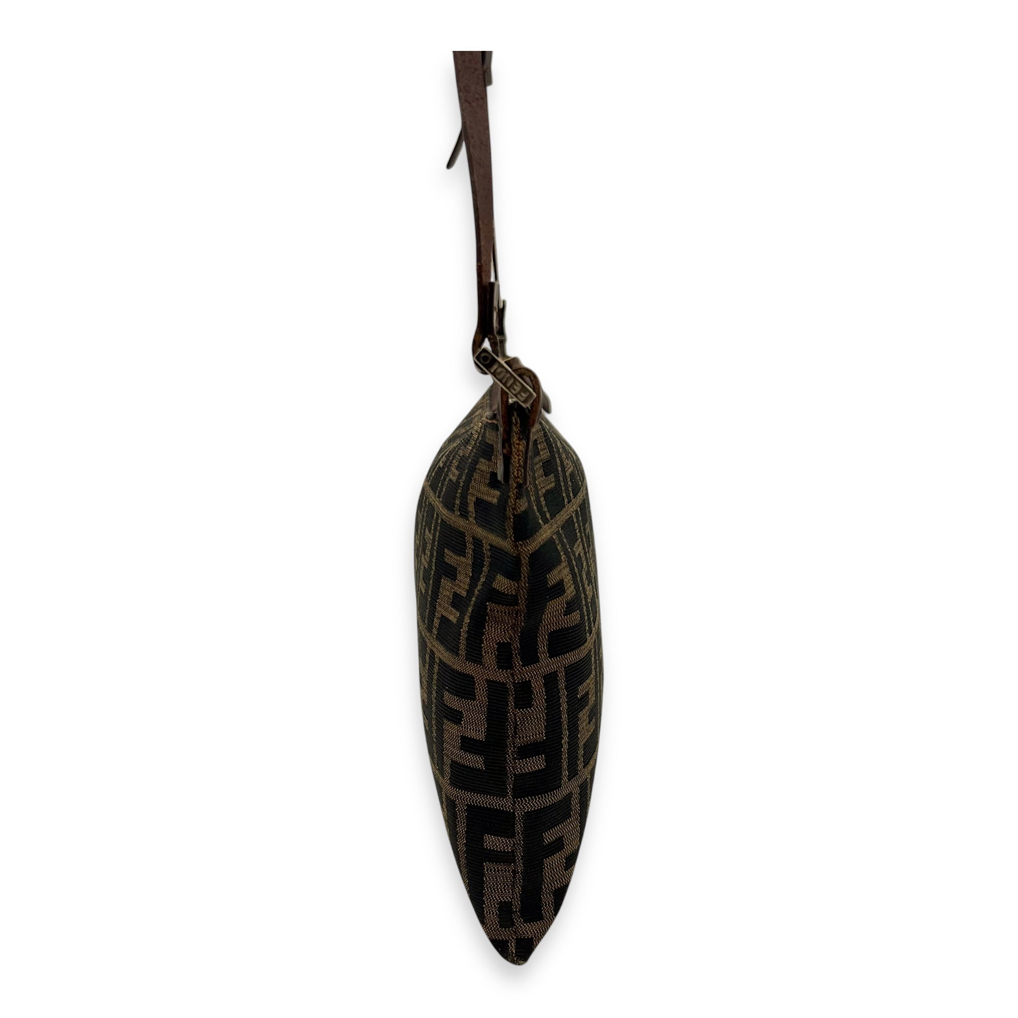 Logo Shoulder Bag Brown in Canvas, Silver hardware - Image 5