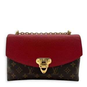 Saint Placide Crossbody Bag Brown in Monogram Coated Canvas, Gold hardware