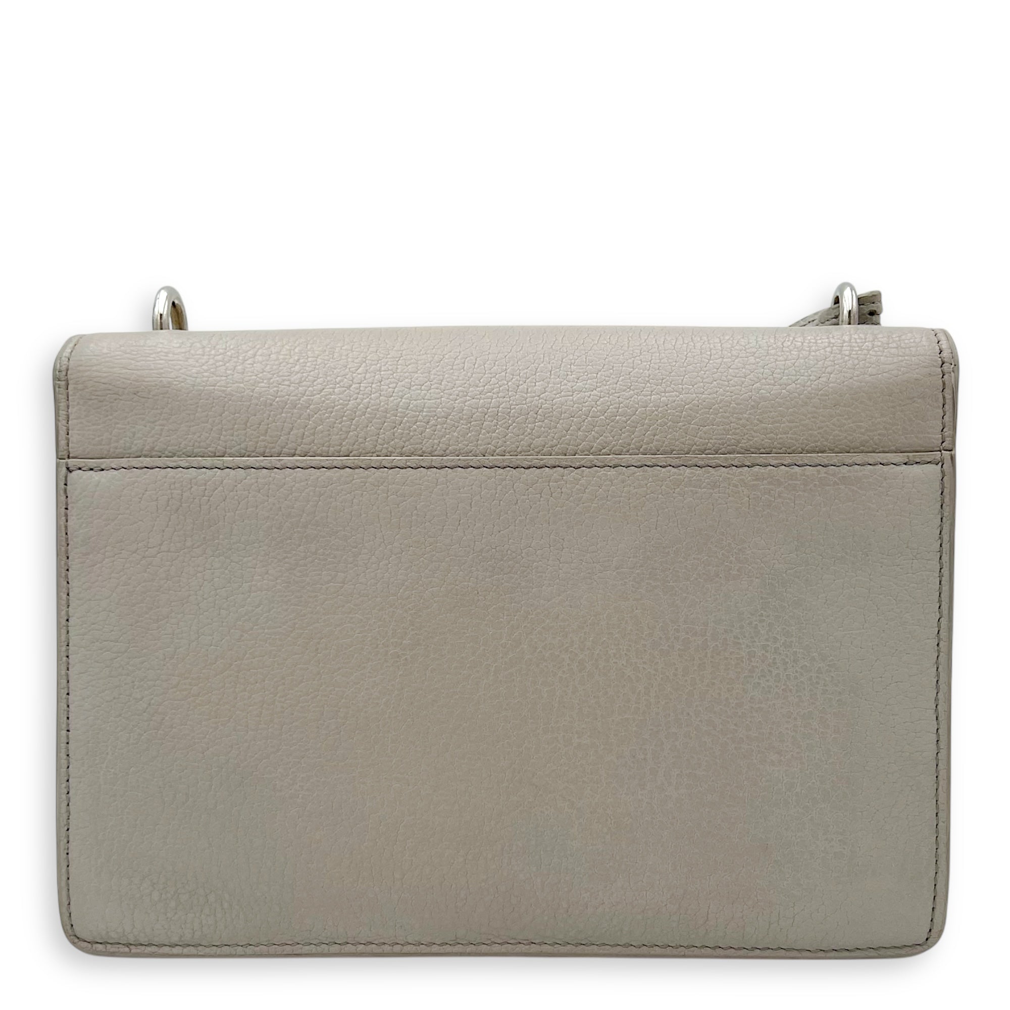 Sunset Medium Grey Shoulder Bag in Calfskin, Silver hardware - Image 3
