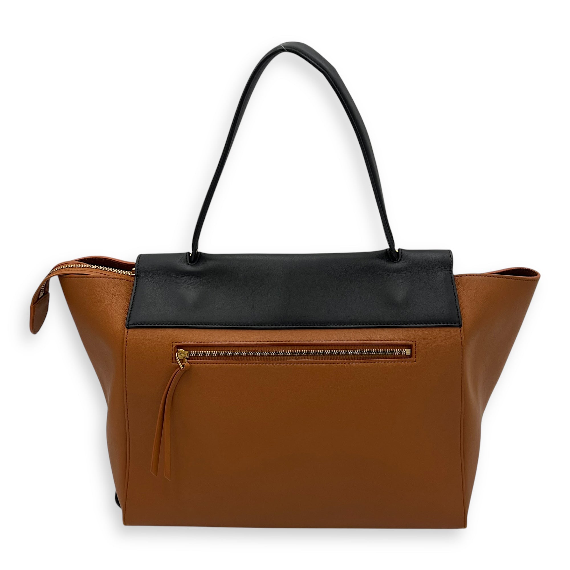 Belt Bag Small Brown Top Handle Bag in Calfskin, Gold hardware - Image 3