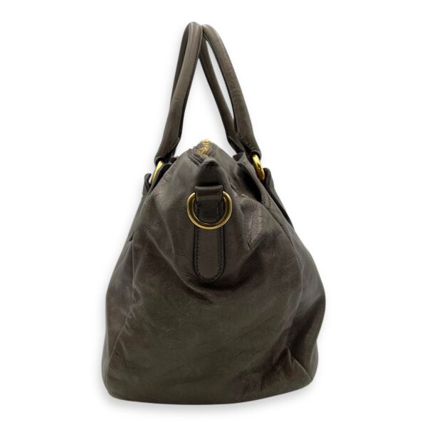 2 way bag Top Handle Bag Brown in Calfskin, Gold hardware - Image 4