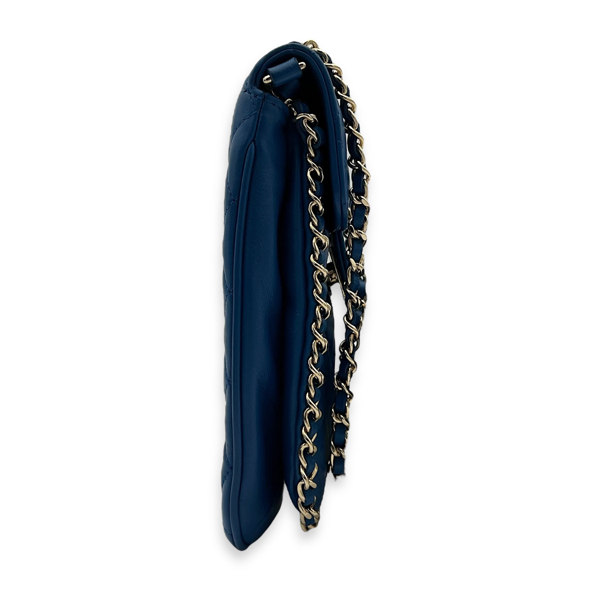 CC Pouch Blue in Lambskin, Gold hardware - Image 4
