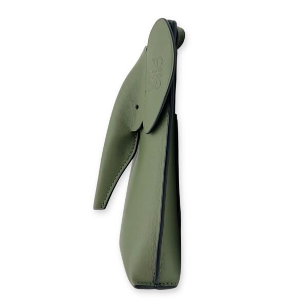 Elephant Pocket Crossbody Bag Green in Calfskin - Image 4