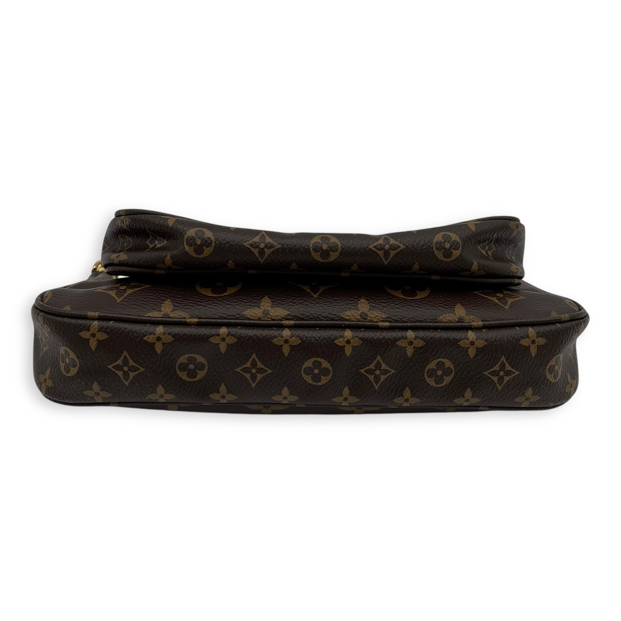 Multi-Pochette Accessoires Crossbody Bag Brown in Monogram Coated Canvas, Gold hardware - Image 6