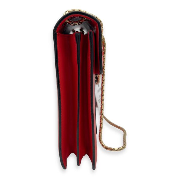 Serpenti Forever Shoulder Bag Red in Calfskin, Gold hardware - Image 5